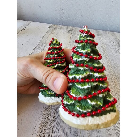 Vintage mini tree garland red‎ village set Xmas decor - Picture 6 of 8